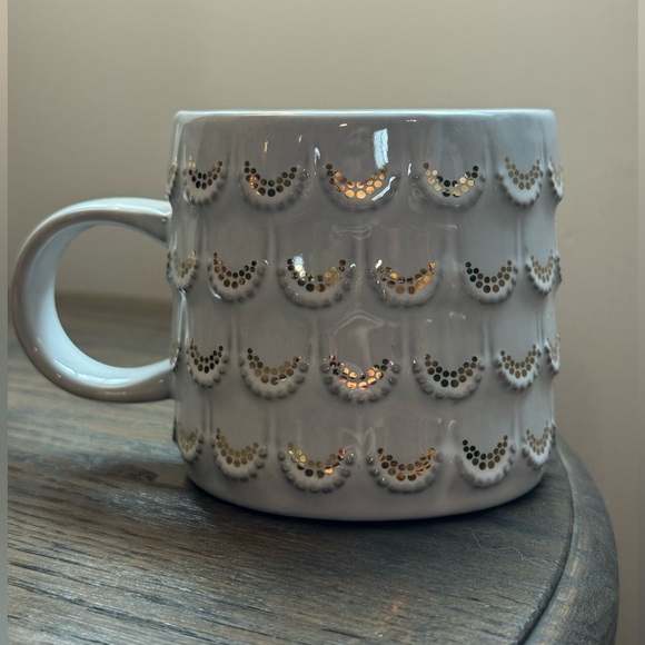 Starbucks Other - Starbucks Anniversary 2016 White Ceramic Mug with Gold mermaid scales EUC 10oz